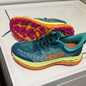 Hoka Teal and Orange Athletic Shoes